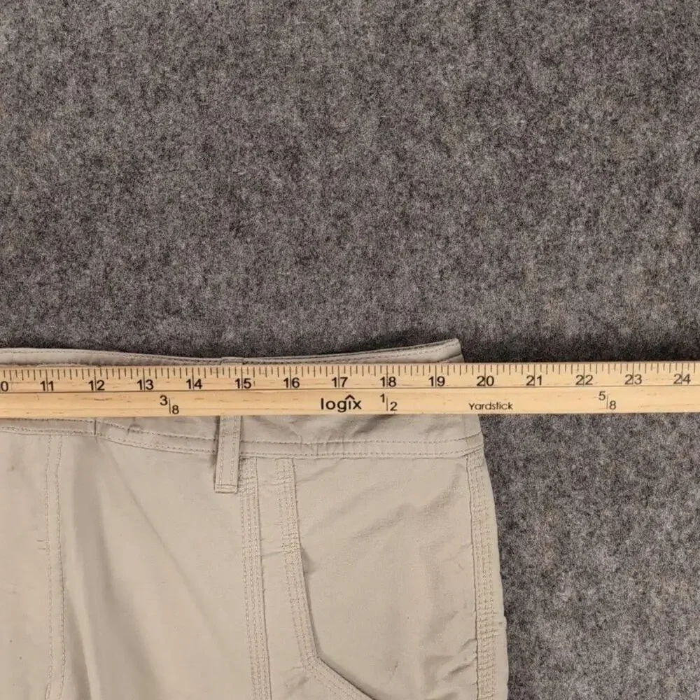 AFTCO Shorts Mens 38 Beige Nylon Cargo Fishing Stretch Pockets Outdoor Workwear